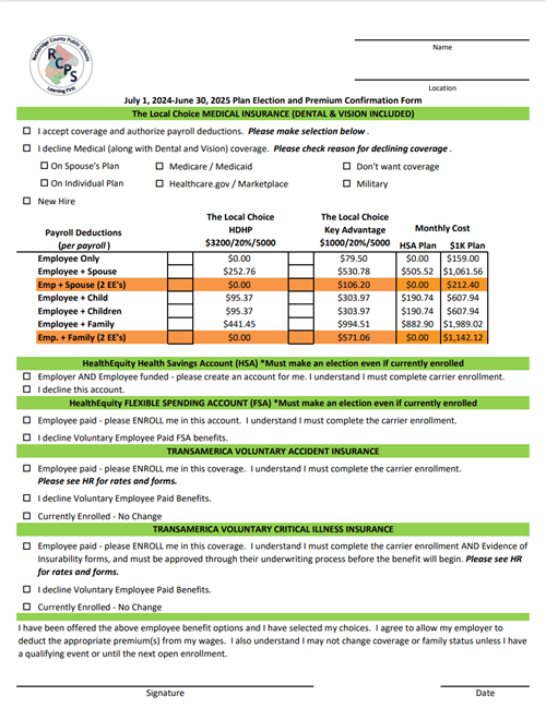Payment Enrollment Confirmation Form
